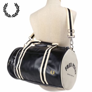 フレッドペリー FRED PERRY クラシック バレルバッグ [L7255-D57 SS24] CLASSIC BARREL BAG メンズ・レディース 鞄 ボストンバッグ BLACK