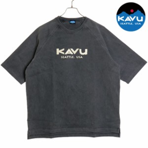 カブー KAVU メンズ ヘビーウェイトTシャツ [19821807 SS24] H/W Tee トップス 半袖 クルーネック ショートスリーブ Black