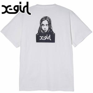 エックスガール X-girl レディース フェイス ショートスリーブティー [105241011025 SS24] FACE S/S TEE xgirl トップス Tシャツ 半袖 WH