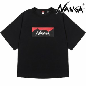 ナンガ NANGA メンズ エコハイブリッド ボックスロゴ ルーズフィットティー [NW2311-1G209 SS24] ECO HYBRID BOX LOGO LOOSE FIT TEE ト