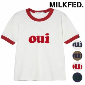 ミルクフェド MILKFED. レディース ウィ スラブ コンパクト ショートスリーブ リンガーTシャツ [103242011007 SU24] OUI SLAB COMPACT S/