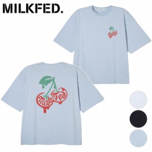 【SALE】ミルクフェド MILKFED. レディース メルト チェリー ワイド ショートスリーブTシャツ [103242011025 SU24] MELT CHERRY WIDE S/S