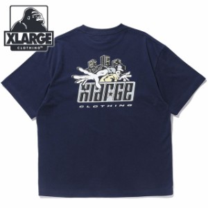 エクストララージ XLARGE メンズ ナイトライフストリート ショートスリーブTシャツ [101242011021 SU24] NIGHTLIFE STREET S/S TEE x-lar