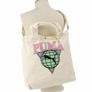 プーマ PUMA 14L 帆布トートバッグ（COTTON） [J20302 SS24] メンズ・レディース 鞄 ショルダーバッグ ワンショルダー 2WAY WHITE 【メー