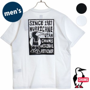 チャムス CHUMS メンズ ウッドブロックプリントTシャツ [CH01-2369 SS24] Wood Block Print T-Shirt トップス 半袖 クルーネック コット