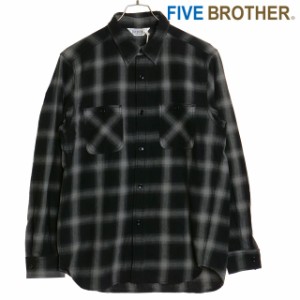 ファイブブラザー FIVE BROTHER メンズ ワークシャツ レギュラーフィット [152464O SS24] WORK SHIRTS（REGULAR） トップス 長袖 カジュ