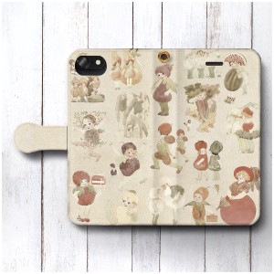 iPhone5 ケース iPhone5s スマホケース 手帳型 絵画 全機種対応 ケース 人気 あいふぉん  野菜の妖精 擬人化1