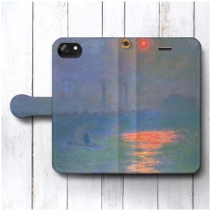 iPhone6s ケース iPhone6 スマホカバー 手帳型 絵画 全機種対応 ケース 人気 あいふぉん ケース 丈夫 耐衝撃  クロードモネ 霧の中の太陽