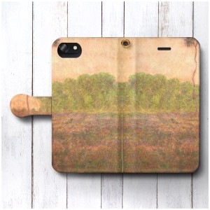 iPhone5 ケース iPhone5s アンドロイド スマホケース 手帳型 絵画 全機種対応 ケース 人気 あいふぉん  クロード モネ ジ?ェルニーの牧草