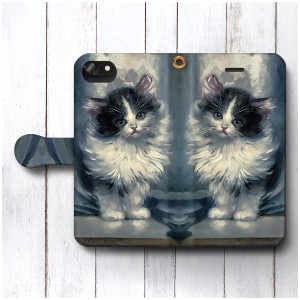 iPhone6sPlus ケース スマホカバー 手帳型 絵画 全機種対応 ケース 人気 あいふぉん ケース 丈夫 耐衝撃  Meta Pluckebaum 子猫