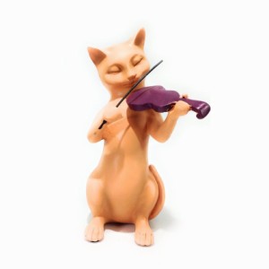 置物 楽器を演奏するネコ (Aタイプ)