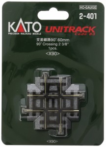 KATO HOゲージ 交差線路 90° 1本入 2-401 鉄道模型用品