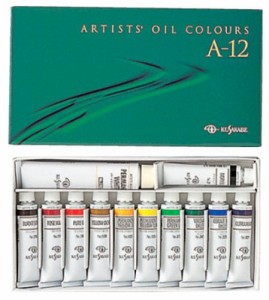 クサカベ 油絵具 専門家用 油絵具セット 12色セット A-12 20ml