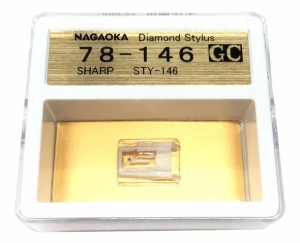 ナガオカ 交換針 GC78-146 SHARP STY-146 Numark PT01 Scratch ION レコードプレーヤー対応