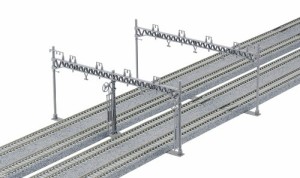 KATO Nゲージ 4線式ワイド架線柱 10本入 23-064 鉄道模型用品