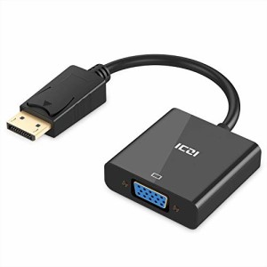 ICZI Displayport VGA変換アダプタVGA 変換ケーブル ディスプレイポート VGA 変換ケーブル 最大解像度 1920×1080サポ