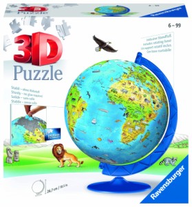 Ravensburger ラベンスバーガー 3Dパズル どうぶつ地球儀(187ピース)