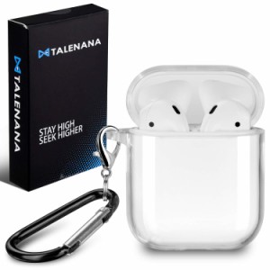 AirPods 用 ケース 透明 TALENANA エアーポッズ 用 クリアケース 全面保護カバー 落下防止 耐衝撃 装着充電可能 カラビナ付き Ai