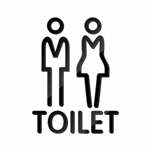 トイレマーク 立体 トイレサイン 男女お手洗い標識 カットアウトデザイン トイレステッカー オシャレ 取り付け簡単 トイレサインプレート