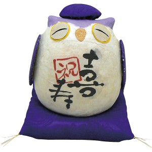 【最新 ハロウィン ギフト 送料無料】 ちぎり和紙 長寿の祝いふくろう 縁起物 縁起飾り 置物 長寿祝い 長寿 祝い 還暦 古希 傘寿 喜寿 米