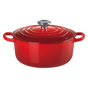 【父の日 プレゼント 送料無料】 【Le Creuset】 シグニチャー ココット・ロンド 20cm レッド 鍋 両手鍋 錫物 ホーロー 調理器具 フラン