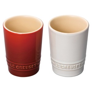 【送料無料 父の日 プレゼント】 ル・クルーゼ(Le Creuset) タンブラー ペア・ショート・タンブラー 240ml チェリーレッド ホワイトラス