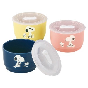 【ポイント増量中 送料無料】 PEANUTS (ピーナッツ) レンジパック 保存容器 3点セット ピーナッツ more SNOOPY トリオレンジセット 食器 