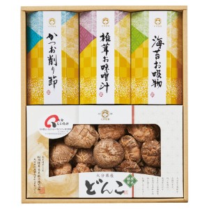 【2024 お中元 送料無料】 大分産どんこ･和素材･食卓のおとも詰合せ 乾椎茸どんこ 佃煮 椎茸お味噌汁 海苔お吸物 枕崎産 かつお削りぶ