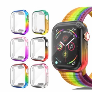 Apple watch 54 フルカバー 強化ガラス ケースApple watch 柔らかいTPUケース 耐衝撃 アップル ウォッチ 全面保護仕様 ケース 着装まま充