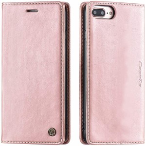 iPhone 7 Plus 8 Plus ケース 手帳型 PU 高級レザー マグネット カード収納 全面保護 薄型 耐衝撃 横置き Qi充電対応 おしゃれ ...