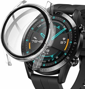 [ＰＣケース+フイルム 2イン1]対応Huawei Watch GT2 46mm ケース（スクラブ） ファーウェイ ウォッチ GT2 カバー シート シンプ ...