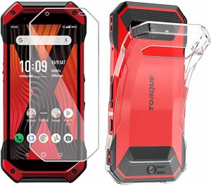 液晶ガラスフィルム1枚付き TORQUE 5G KYG01 ケース 2021モデル 薄型 軽量 au Kyocera TORQUE G05 クリアケース 透明 上質TPU 耐...