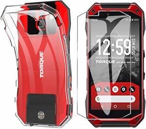 液晶ガラスフィルム1枚付き TORQUE G04 ケース 2019モデル 薄型 軽量 au Kyocera TORQUE G04 クリアケース 透明 上質TPU 耐衝撃 ...