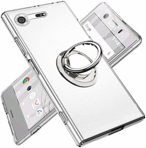 Xperia XZ Premiu ケース リング 透明 TPU クリア リング付き 回転リング エクスペリア XZ Premiu SO-04K SOV38 カバー 専用 全 ...