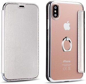 iPhone ケース 財布 指輪 PUレザー 手帳型 リング付き スマホケース iphoneX 8 8p 7 7p xs xsmax 11 11pro 11promax対応 耐衝撃 ...