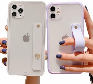 iPhone ケース 伸縮 バンド 落下防止 キックスタンド機能 ルグリップ ベルト ストラップ 安全 カメラ 保護 透明 とリスト バンド...