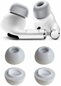 Airpods Pro用 イヤーピース 低反発 ウレタン製 ノイズ低減 音質向上 遮音性 滑り止め 柔らかい 耳垢ガード エアーポッズ プロ用 イヤー