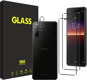 Xperia 10 II SO-41A SOV43 ガラスフィルム（2枚入） + カメラフィルム（2枚入）フィルム 液晶 保護フィルム 強化ガラス 2+2 対応 硬度9H