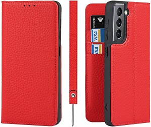 Galaxy S21 5G SC-51B SCG09 ケース 手帳型 カバー サムスン ギャラクシー s21 5g 手帳ケース case 牛革 本革レザー 本皮 ストラップ付き