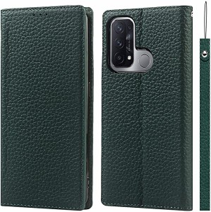 OPPO Reno5 A ケース 手帳型 カバー オッポ reno5 a 手帳ケース oppo reno5 a case 牛革 本革レザー 本皮 ストラップ付き 財布型 カード