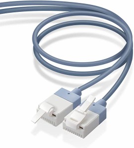 エレコム LANケーブル CAT6A 5m ツメが折れない cat6a準拠 スーパースリム ブルー 送料無料