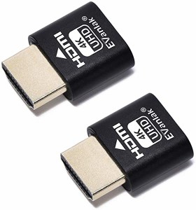 HDMI ダミープラグ ヘッドレス ゴーストディスプレイ エミュレーター プレミアムアルミニウム PC (ヘッドレス-3840x2160@60H 3RDに適合)-