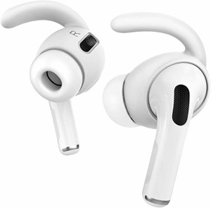 AirPods Pro 用イヤーフック イヤーピース ズレ解消 落ち防止 3ペア入り Apple AirPods Pro 2019 適用 [付けたまま充電できません] (ホワ