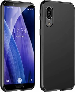 【 耐衝撃 】 AQUOS sense3 ケース マットブラック 『sense3 lite sense3 basic SH-02M SHV45 SH-RM12 Android One S7対応』【薄型 軽量 