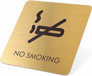 禁煙ステッカー NO SMOKING 注意サイン 店舗 ステッカー 看板 サインプレート 金属 標識案内 ウォールステッカー 飲食店 防水 英語 送料