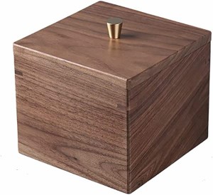 収納 ボックス 木製 小物収納 木箱 蓋付き 小物入れ ボックス 卓上収納 コーヒーフィルターケース 胡桃の木