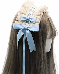 ヘッドドレス ロリータ 髪飾り ゴスロリ ヘアアクセサリー カチューシャ レース リボン 蝶結び かわいい キュート メイドカフェ lolita 