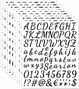 アルファベット 10枚セット 自己粘着 ビニールDIY シール 番号 文字 英語 男の子 女の子 部屋用 アートカード 防水 祭り 壁紙 (ブラック)