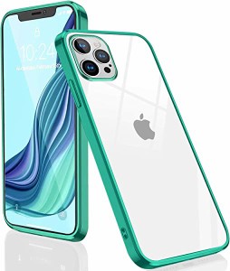 iPhone 12 Pro Max 用 ケース クリア 黄変防止 透明 TPU カバー メッキバンパー加工 軽量 スマホケース 耐衝撃 カメラ保護 ストラップホ