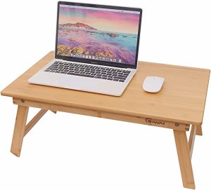ノートパソコンデスク 竹製 ローテーブル 折りたたみ ベッドテーブル キャンプテーブル ピクニックテーブル ベイウィンドウテーブル 座卓